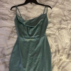 Blue Windsor Dress With Slit